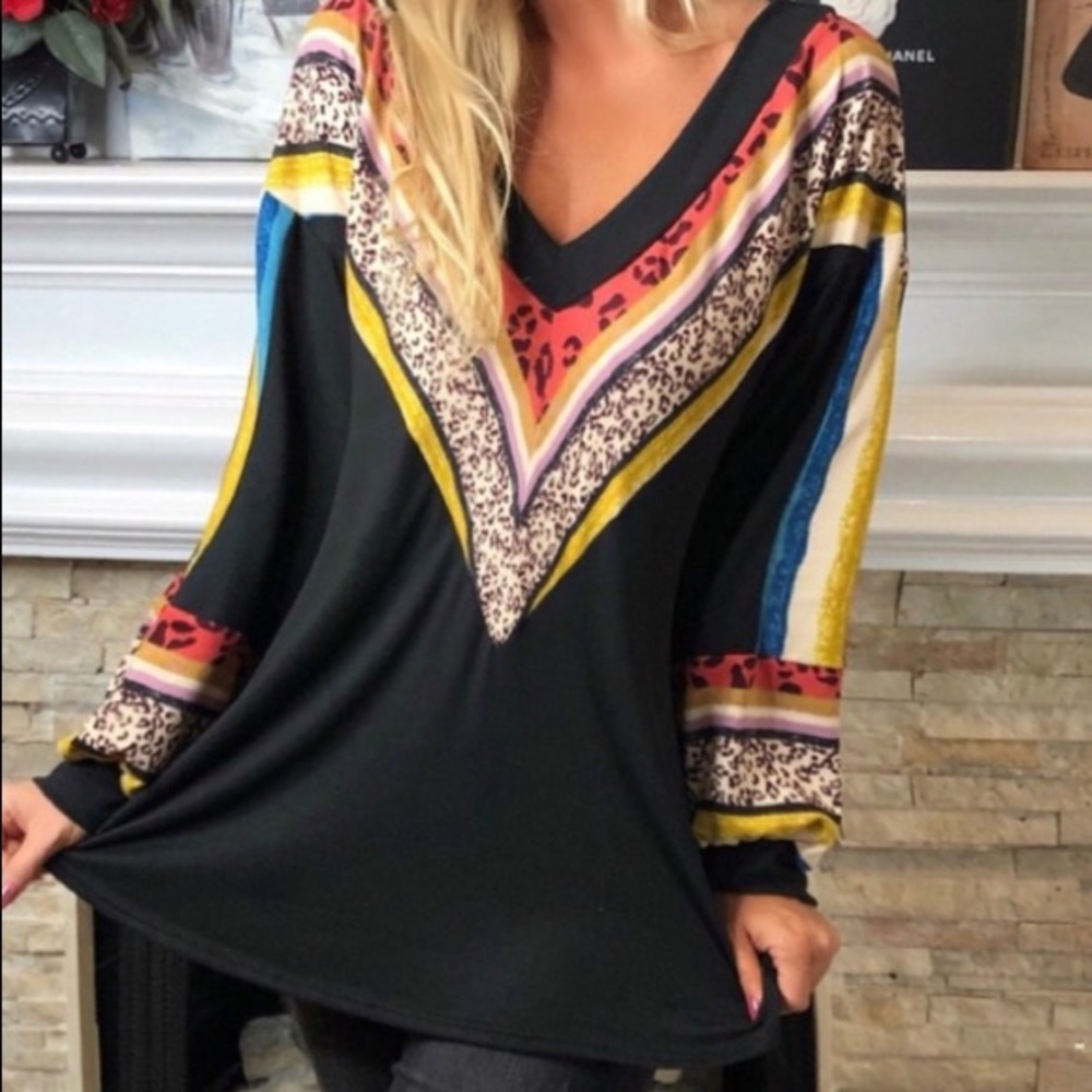 Bishop sleeve leopard print top - Picture 5 of 6